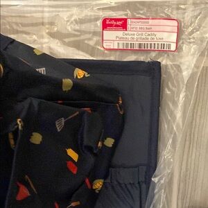 New Thirty One Deluxe Grill Caddy Colorful BBQ Bash Pattern Tote Bag